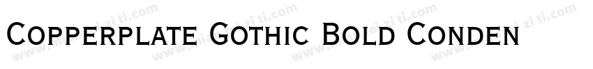 Copperplate Gothic Bold Condensed字体转换